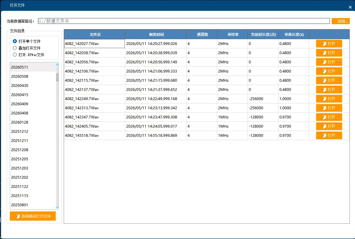 iMS View data file management window